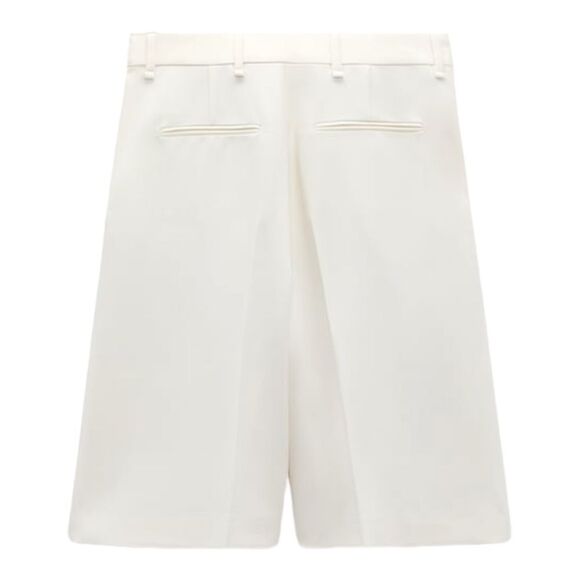 ZARA | Ecru | LONG PLEATED SHORTS - Picture 6 of 11